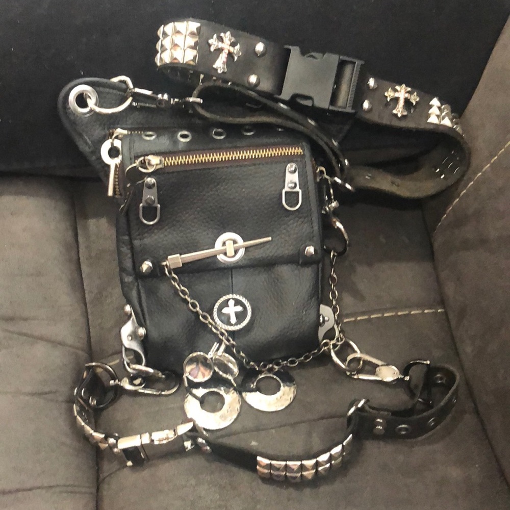 Steampunk Handmade 100% Genuine Leather Waist Bag